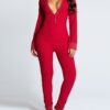 CHRONSTYLE 2021 New V-neck Buttons Up Sexy Romper Women Long Sleeve Jumpsuits Autumn Fruits Print Sleepwear Back Flap Sleepwear