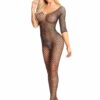 women’s jumpsuit Diamond Sexy Lingerie Full Body Suit Sexy Tights Fishnet Net Transparent Full Sleeve Halter Jumpsuit