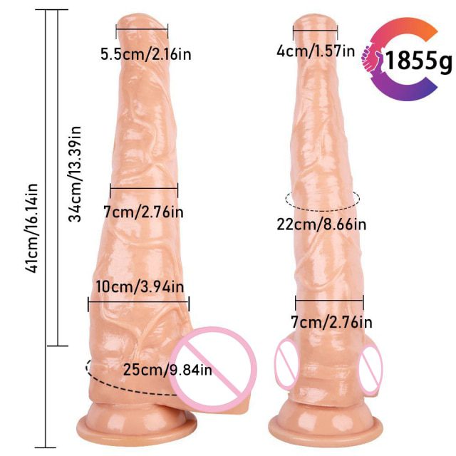 41cm Super Thick Huge XXXL Horse Dildo Realistic Dick Penis with Suction Cup Big AnalPlug Dildos Sex Toys for Women Lesbian Gay – Flesh