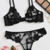 Ellolace Exotic Sensual Lingerie Woman Sexy Transparent Underwear Set Black Erotic Costumes Hot Sex Lace Underwire Intimate Ellolace Exotic Sensual Lingerie Woman Sexy Transparent Underwear Set Black Erotic Costumes Hot Sex Lace Underwire Intimate