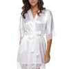 Plus Size Lace Patchwork Bride Bridesmaids Robe Sexy Lingerie Women Silk Wedding Party Kimono Robes Nightgown Sleepwear bathrob
