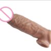 Man Nuo Realistic Penis Extender Cock Sleeve Reusable Soft Penis Enlarger Delay Condom Delayed Ejaculation Male Adult Sex Toy 88
