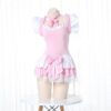 New Sexy Cute Maid Lace Pink Lingerie Bodysuit Women sukumizu Lingerie Set Sexy Maid uniform Cosplay Wholesale Lingerie