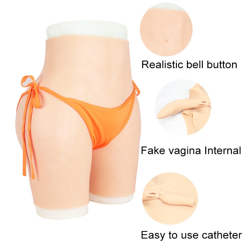 le plus récent silicone réaliste vagin culotte shemale crossdresser