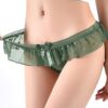 Women ‘s Underwear Panties Sweet Lace Bow Lace Ruffles Briefs Ladies Lingerie Transparent Sexy Cotton Crotch Nylon Shorts
