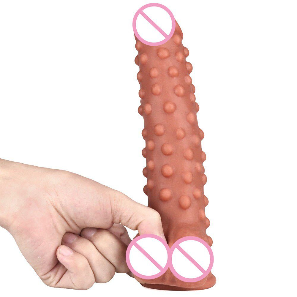 Corn Strap on Dildo Realistic Penis Strapon with Particles Suction Cup Dildo Soft Adult Sex Toy for Couples Lesbian Sex Products