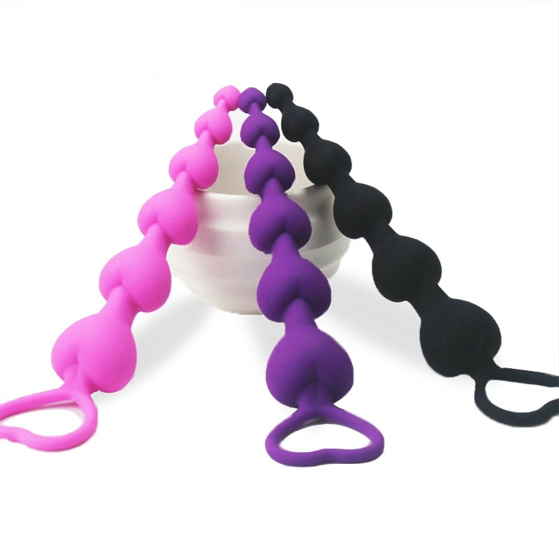 Heart Beads Butt Anal Balls Plug Satisfyer BDSM Sex Toys for Women Man Gay G-Spot Silicone Anal Expander Toys for Adults Sexshop