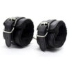 Sexy Adjustable Black Pink SM PU Leather Retro Handcuffs Fluffy Restraints BDSM Bondage Slave Adult Sex Cosplay Toys For Woman