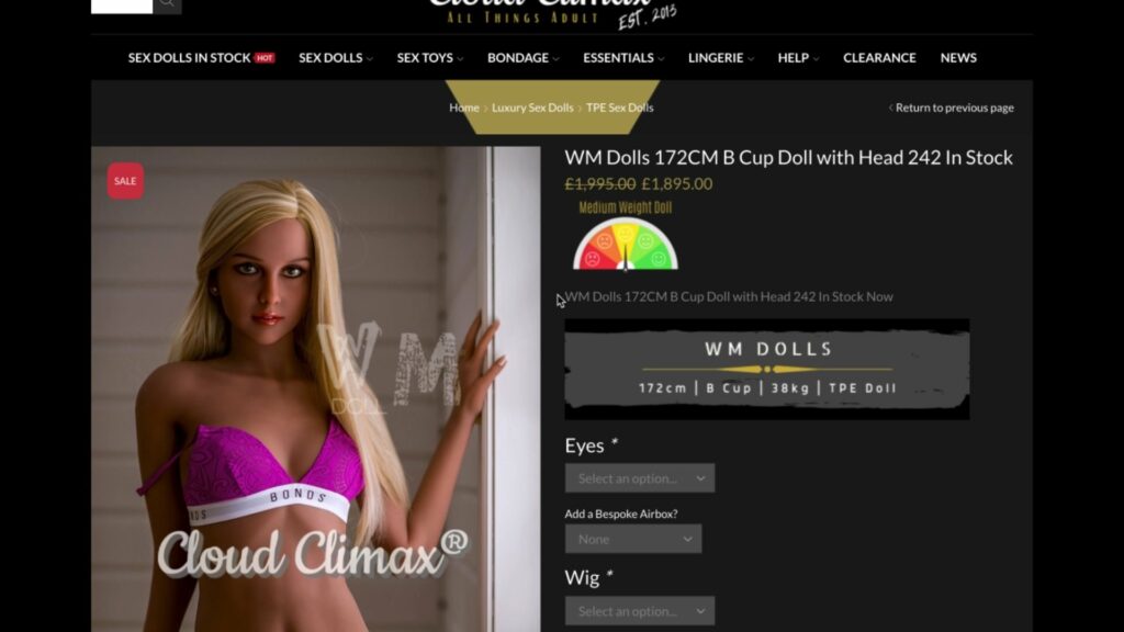 Sex Doll swiper is like a tinder for sex dolls on Cloud Climaxsex dolls HD videos