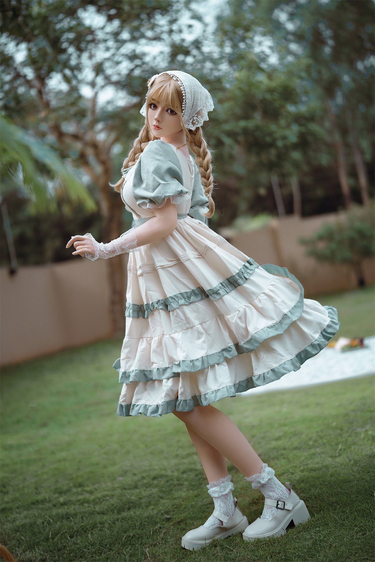 164cm (5.38ft) Big Bust Cute Blonde Girl Silicone Head & Body Love Doll RD261020 Clarice FR6 9 DSC02401
