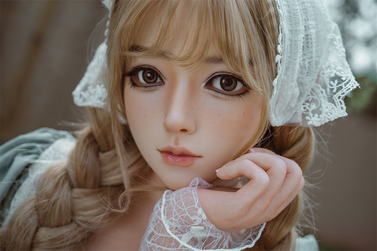 164cm (5.38ft) Big Bust Cute Blonde Girl Silicone Head & Body Love Doll RD261020 Clarice FR6 15 DSC02445
