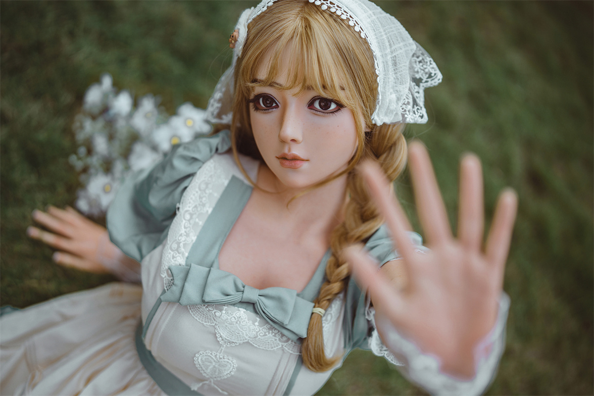 164cm (5.38ft) Big Bust Cute Blonde Girl Silicone Head & Body Love Doll RD261020 Clarice FR6 19 DSC02467