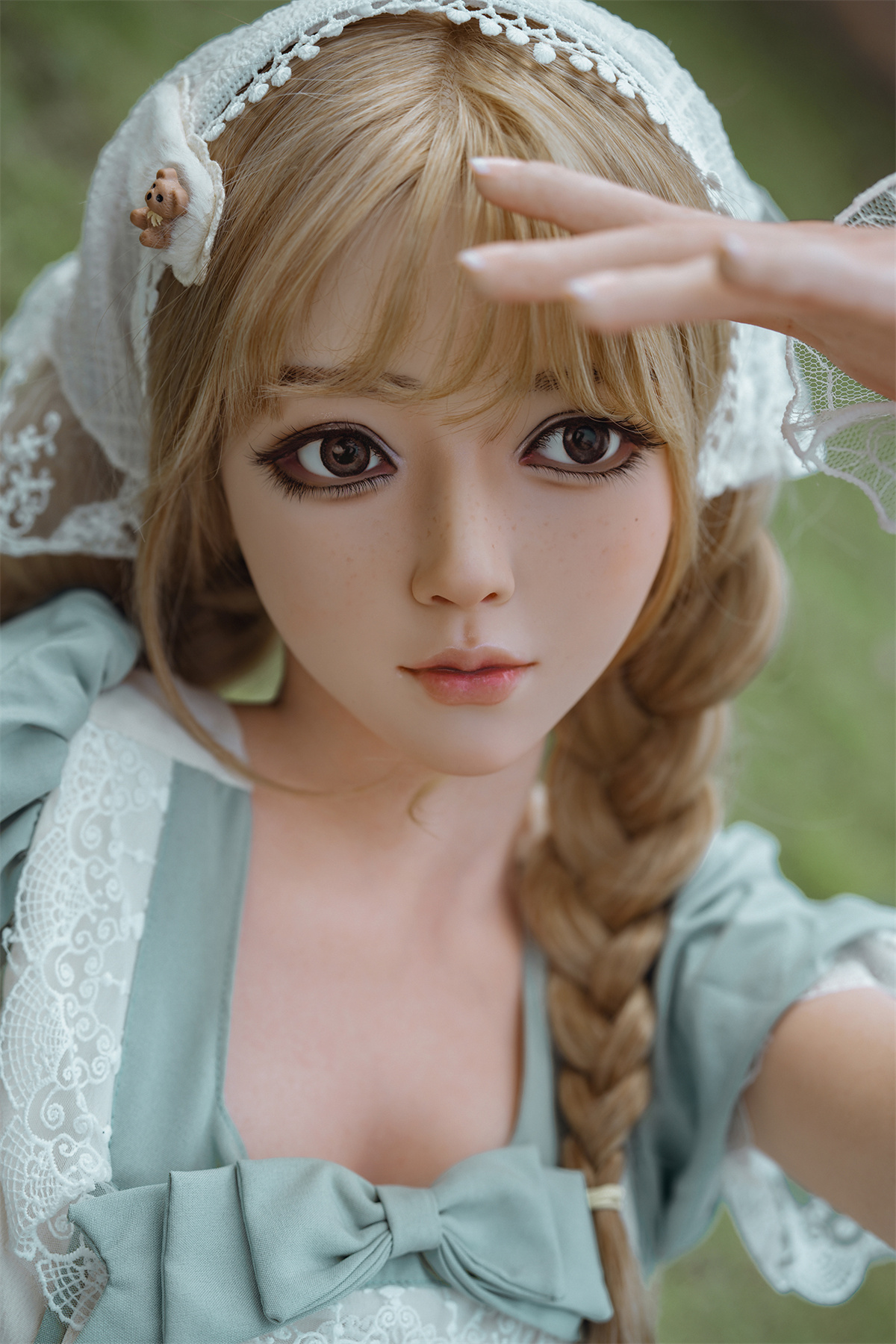 164cm (5.38ft) Big Bust Cute Blonde Girl Silicone Head & Body Love Doll RD261020 Clarice FR6 20 DSC02471