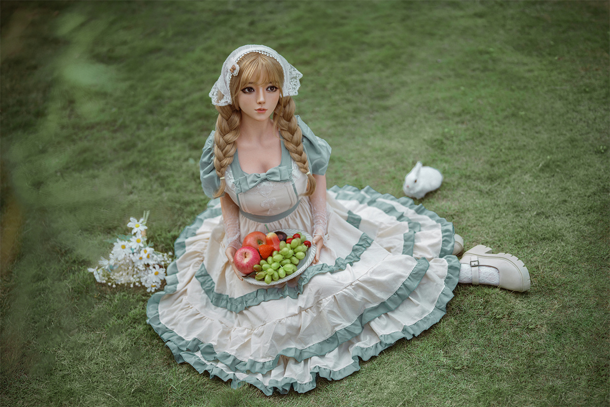 164cm (5.38ft) Big Bust Cute Blonde Girl Silicone Head & Body Love Doll RD261020 Clarice FR6 22 DSC02480