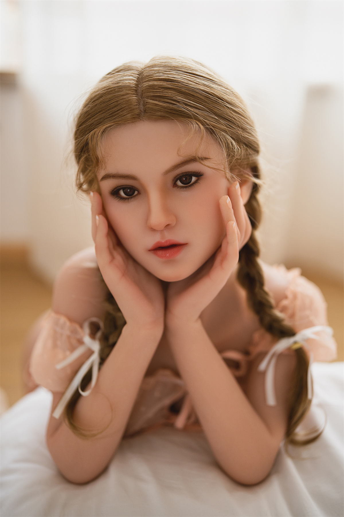 148cm (4.85ft) Small Boobs Adorable Blonde Love Doll RD261049 Joslyn HR8M Movable Jaw 7 DSC03911