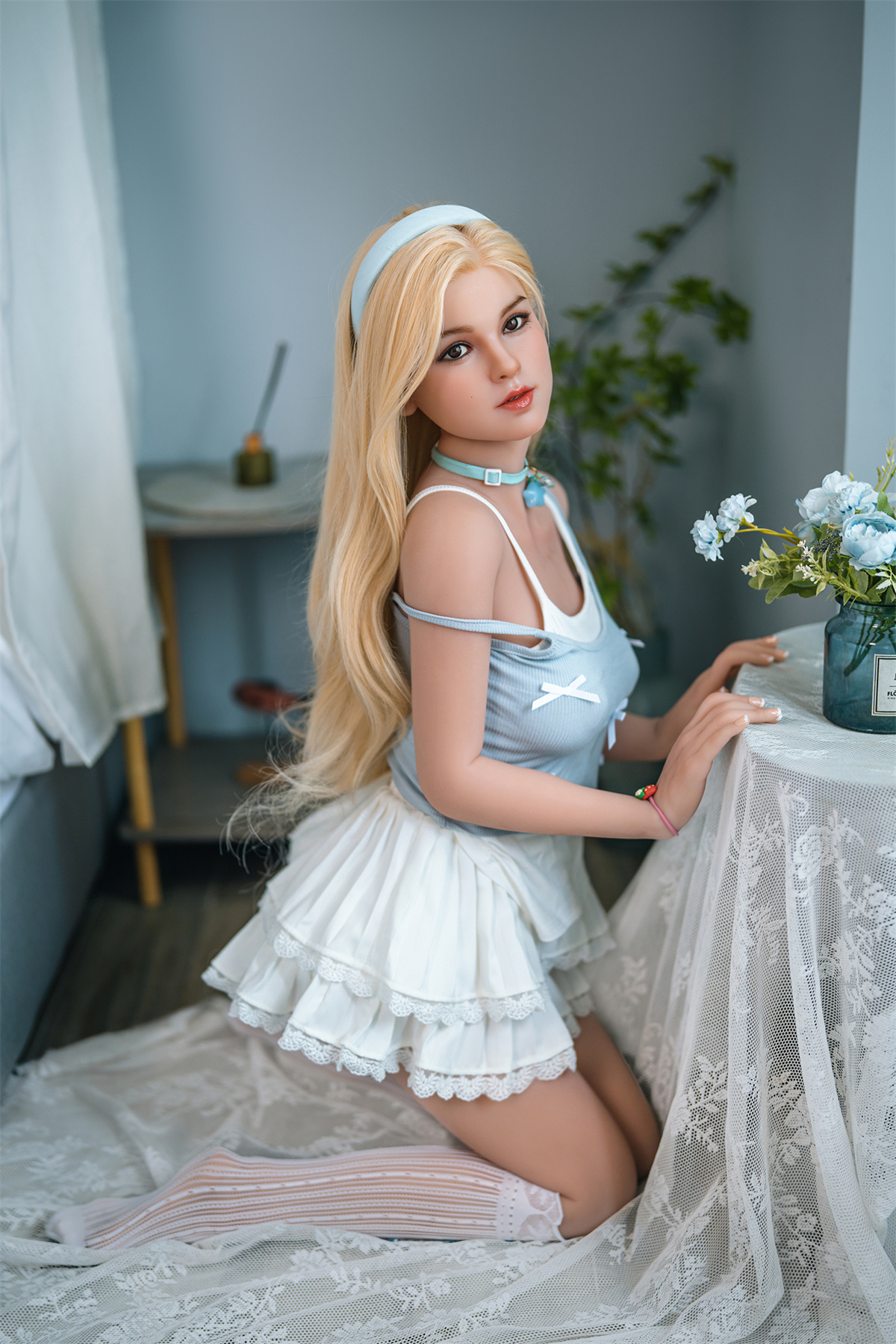 148cm (4.85ft) Small Tits Lovely Petite Sex Doll RD261048 Evie HR8M Movable Jaw 13 DSC04221